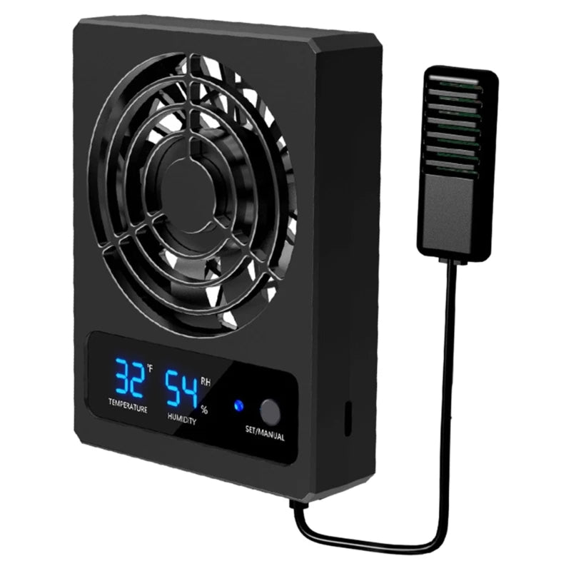 Terrariums Ventilator Cooling Fan Reptiles Tanks Hangable Air Coolers Automatic Terrariums Chiller Temperature Control Fan