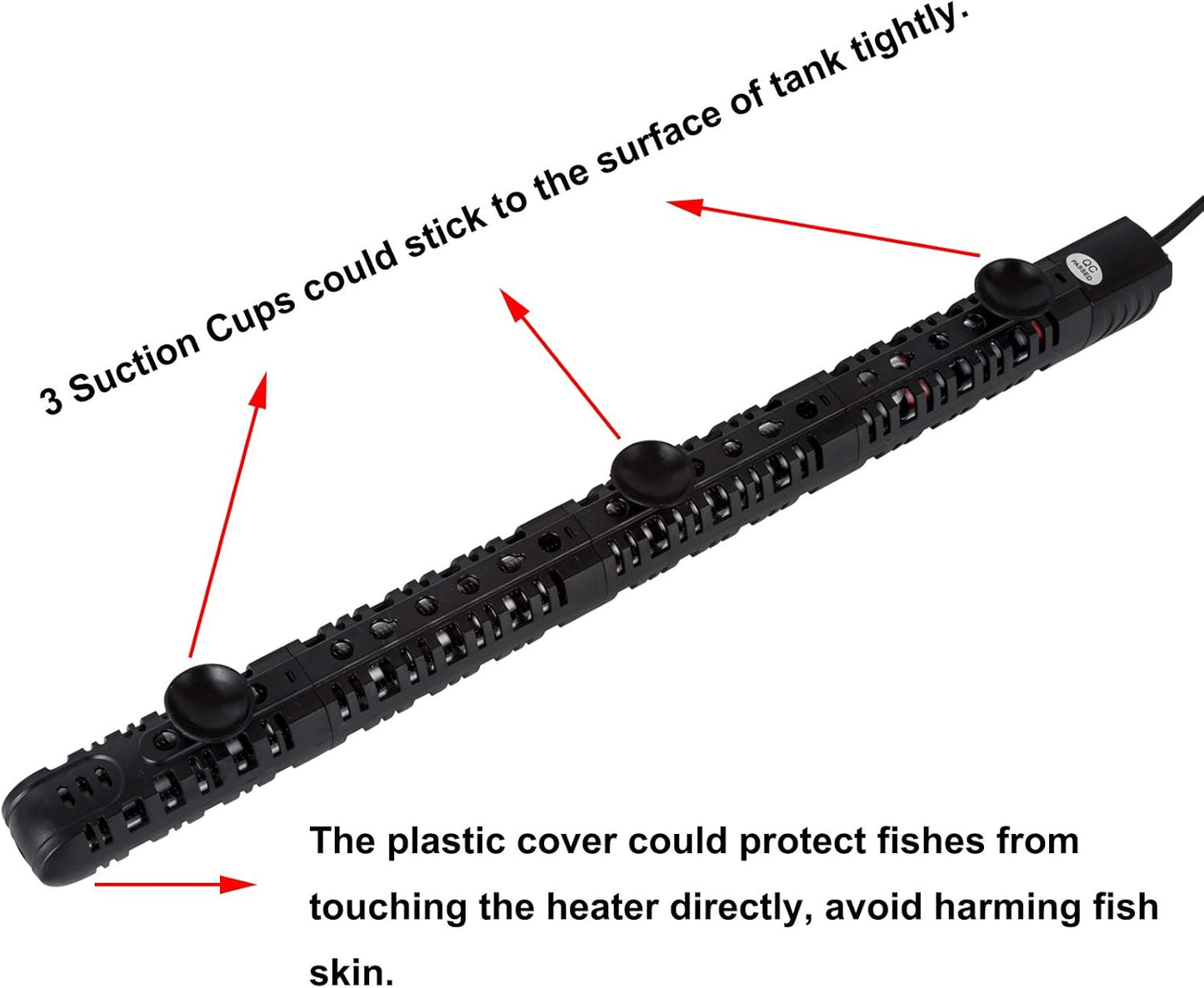 100W/300W/500W Aquarium Heater Submersible 10-90 Gallon 300 Watt Fish Tank Heater with Durable Quartz Glass Protective Sleeve Auto Thermostat for Fresh Water and Salt Water