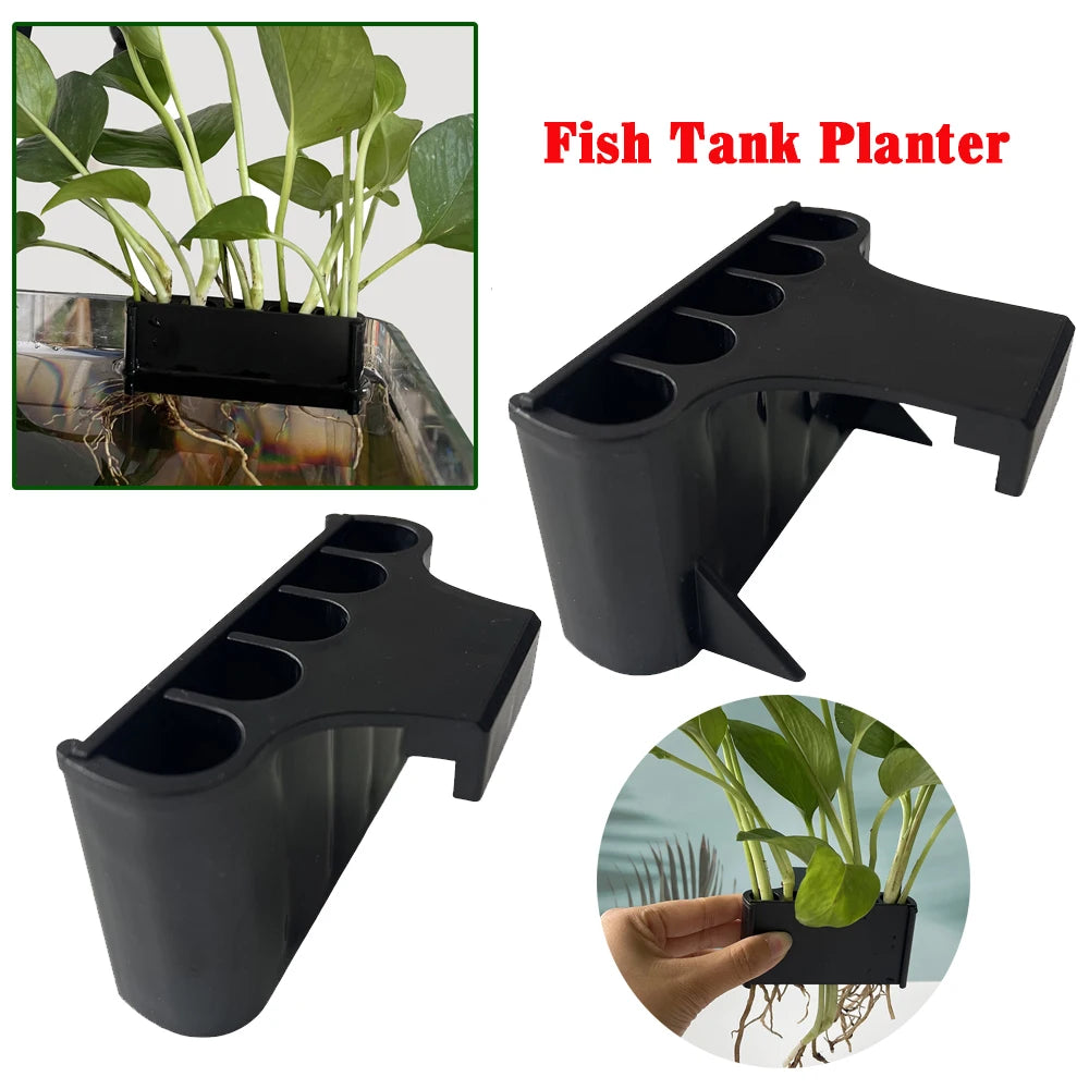 Aquarium Planter with Integrated Hook for Fish Tank Potted Live Aquarium Plants Aquarium Plant Basket Fish Tank Decorations