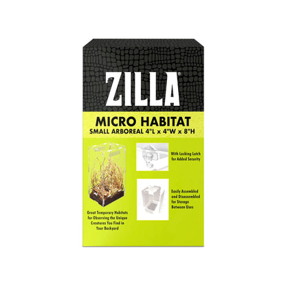 Micro Habitat Reptile Terrariums with Locking Latch Arboreal, Small Acrylic