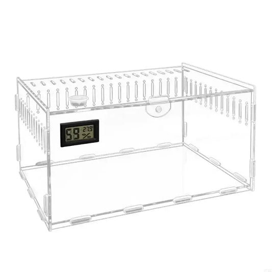 M7BC Reptiles Feeding Box Breeding Case Acrylic Terrariums for Reptiles Small Snake