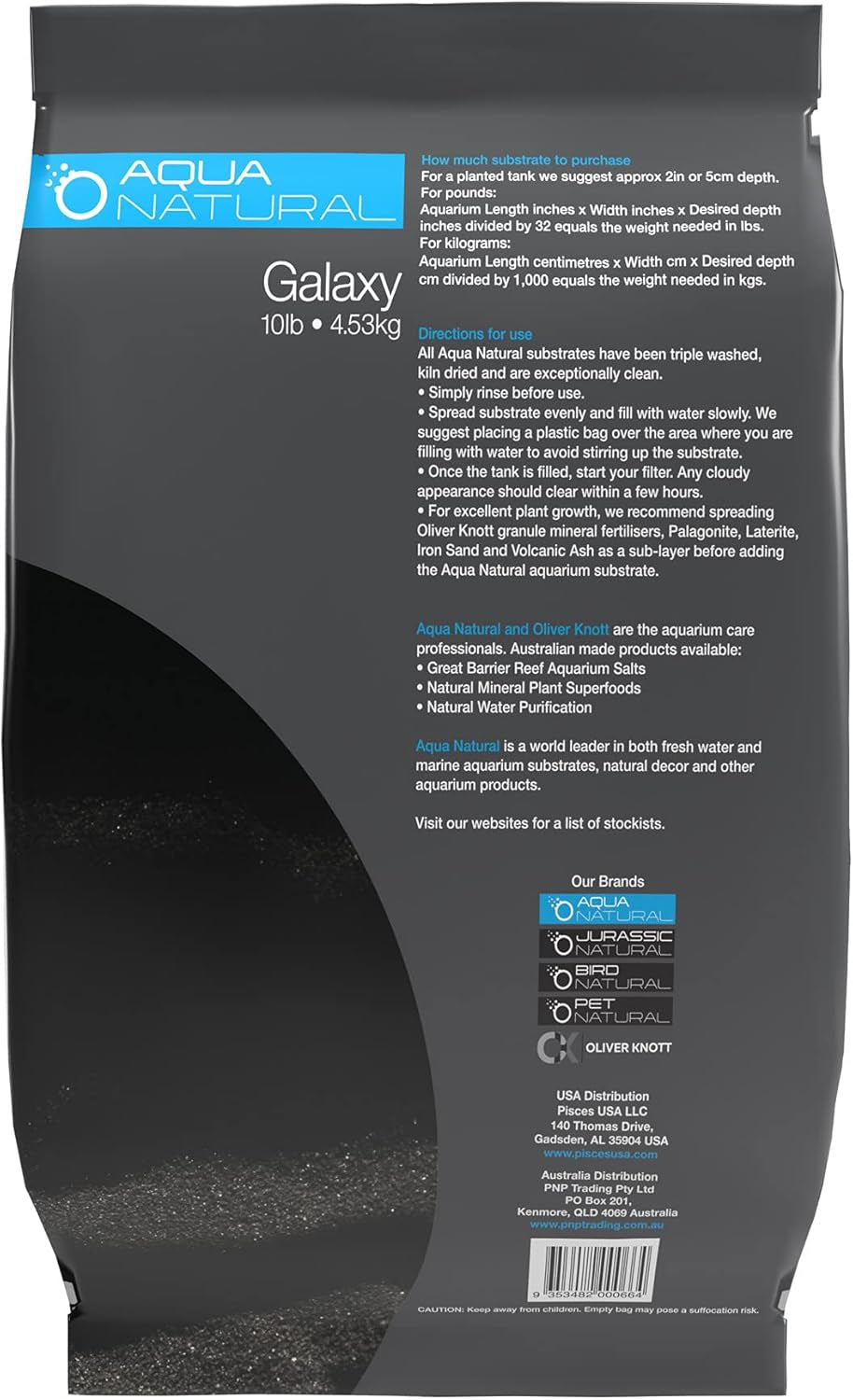 20Lb Black Sand Substrate for Aquascaping, Aquariums, Vivariums, Terrariums