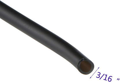 Aquarium 165 Feet Standard 3/16" Black Flexible Airline Tubing with Black Plastic Connectors for Fish Tank,Terrariums, and Hydroponics