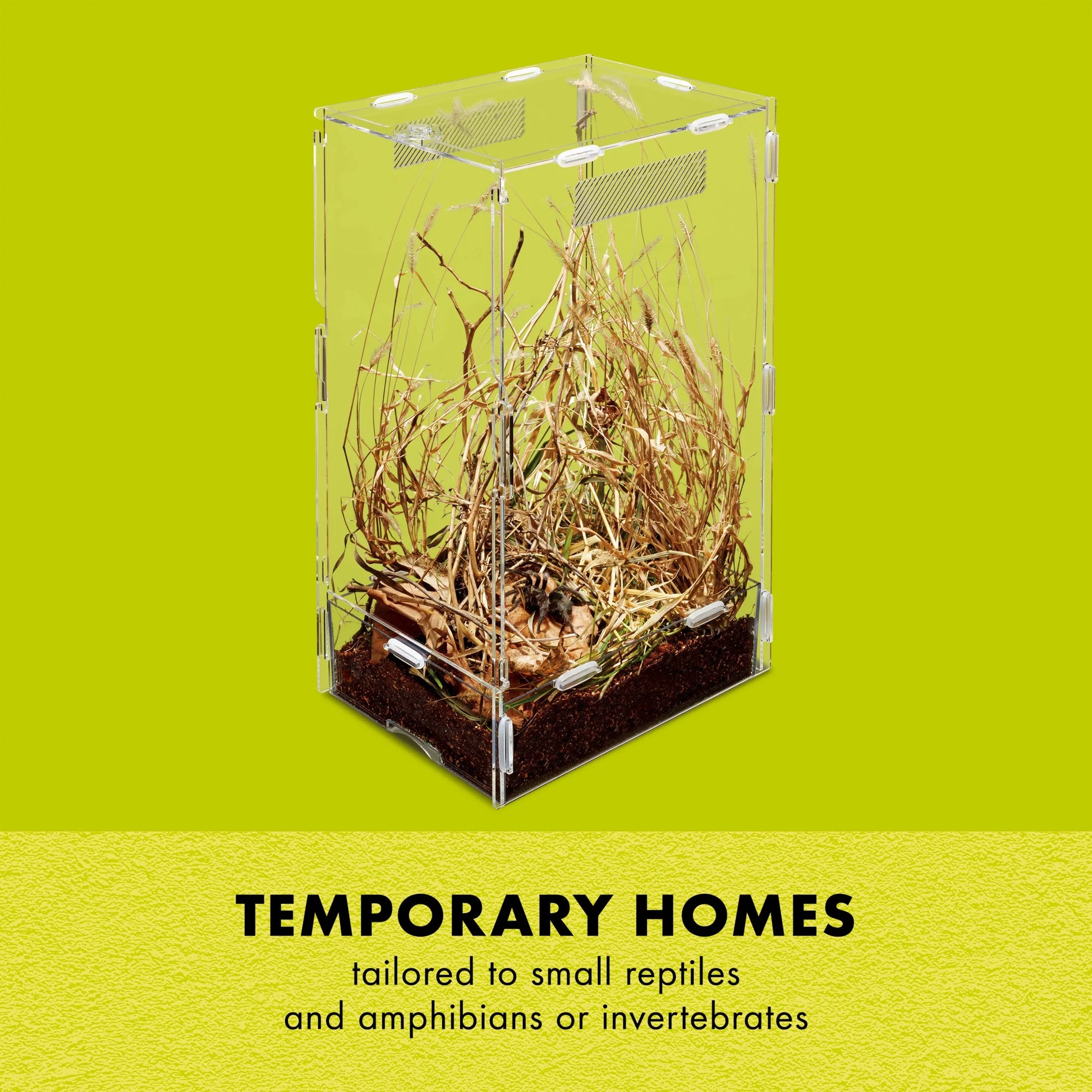 Micro Habitat Reptile Terrariums with Locking Latch Arboreal, Small Acrylic