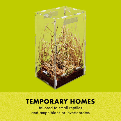 Micro Habitat Reptile Terrariums with Locking Latch Arboreal, Small Acrylic