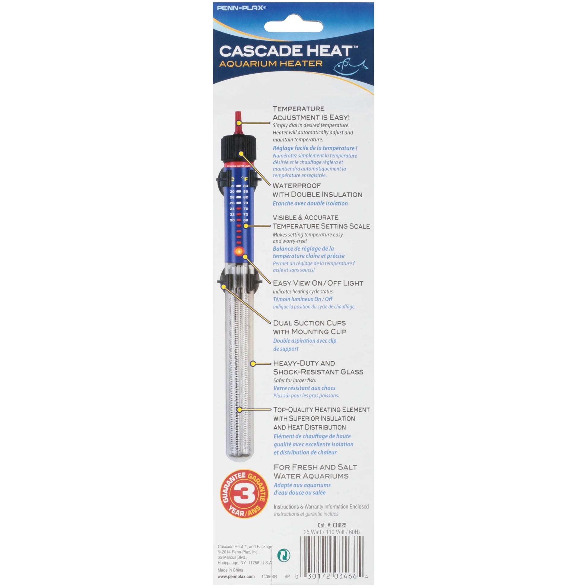 Cascade Heat Aquarium Heater – 7.5” Length – 25 Watts