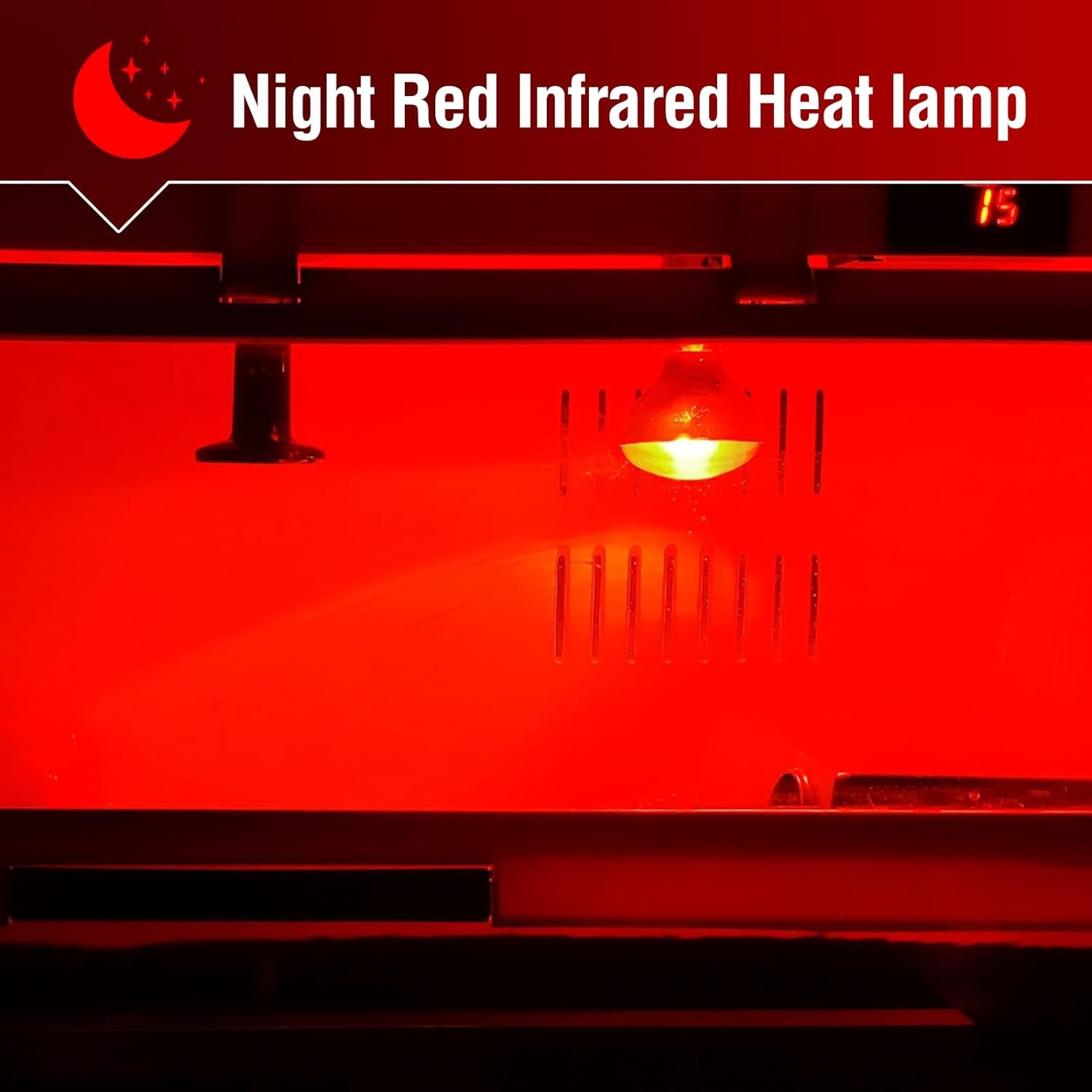 2-Pack 50W Infrared Heat Lamp Red Night Light Bulbs for Reptile Terrariums