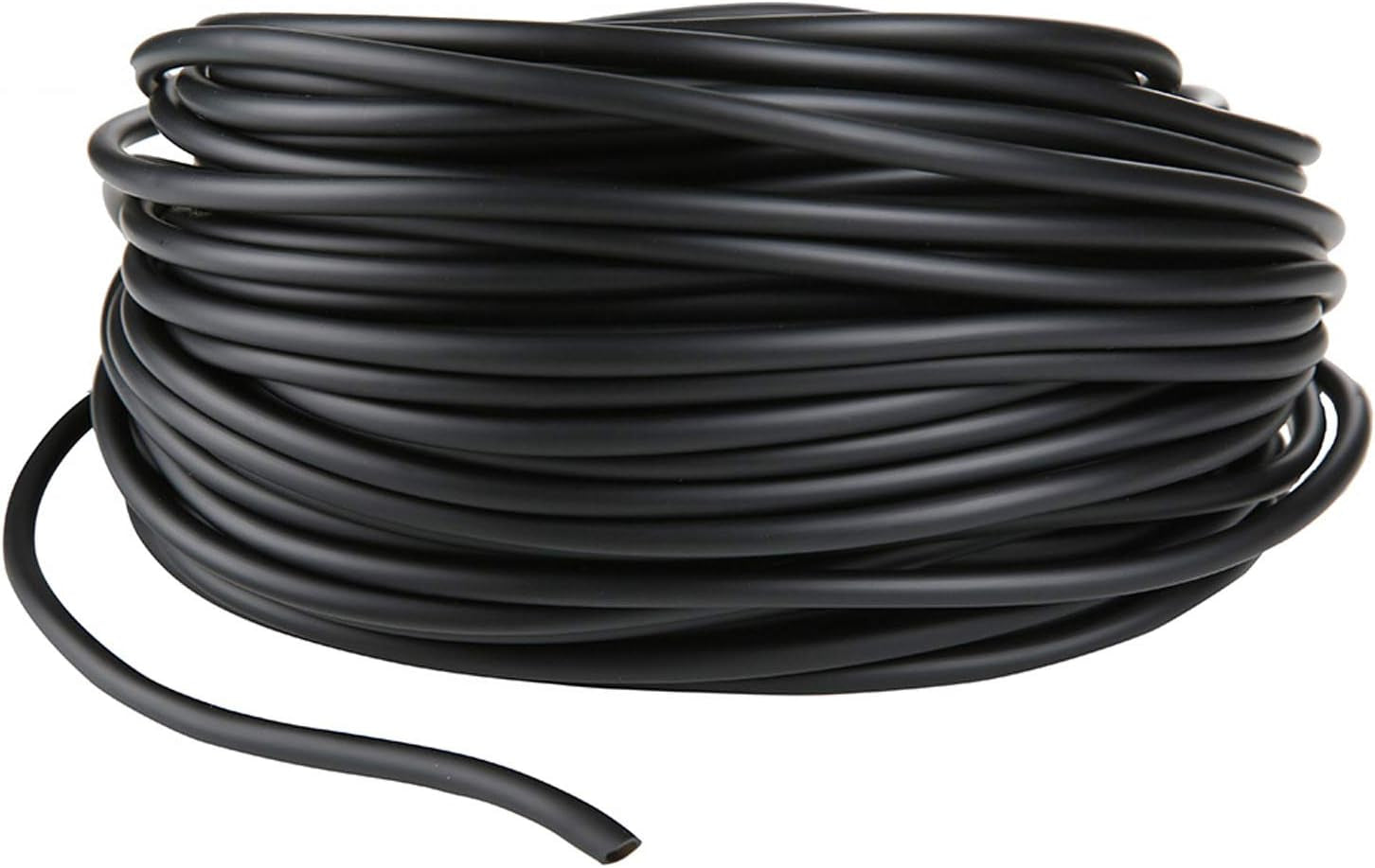Aquarium 100 Feet Standard 3/16" Black Flexible Airline Tubing with Black Plastic Connectors for Fish Tank,Terrariums, and Hydroponics