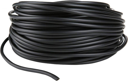 Aquarium 100 Feet Standard 3/16" Black Flexible Airline Tubing with Black Plastic Connectors for Fish Tank,Terrariums, and Hydroponics