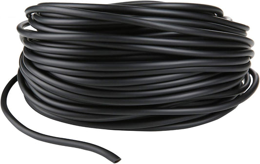 Aquarium 100 Feet Standard 3/16" Black Flexible Airline Tubing with Black Plastic Connectors for Fish Tank,Terrariums, and Hydroponics
