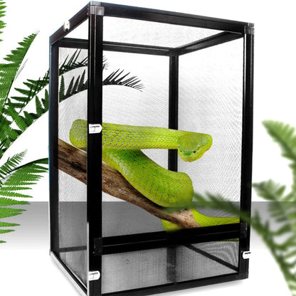 Reptile Terrarium Habitat Breeding Box Mini Transparent Reptiles Cage with Cover Nano Arboreal Tarantula Enclosure