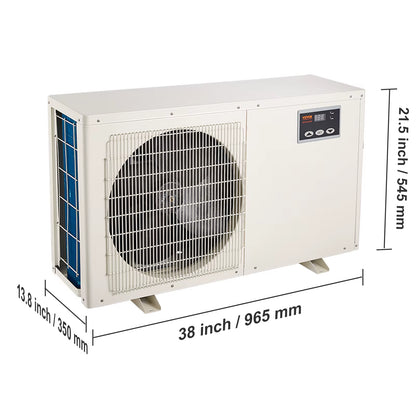 Aquarium Chiller 0.25/0.33/0.1/1.5HP Hydroponic Water Chiller Quiet Refrigeration Compressor for Fresh Water Fish Tank