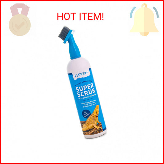Fluker'S Super Scrub Brush & Organic Cleaner for Reptile Terrariums, Ensures