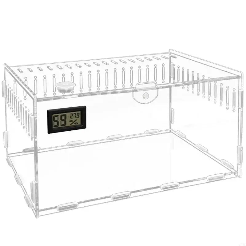 M7BC Reptiles Feeding Box Breeding Case Acrylic Terrariums for Reptiles Small Snake