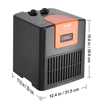 Aquarium Chiller 0.25/0.33/0.1/1.5HP Hydroponic Water Chiller Quiet Refrigeration Compressor for Fresh Water Fish Tank