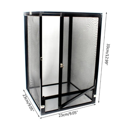 Reptile Terrarium Habitat Breeding Box Mini Transparent Reptiles Cage with Cover Nano Arboreal Tarantula Enclosure