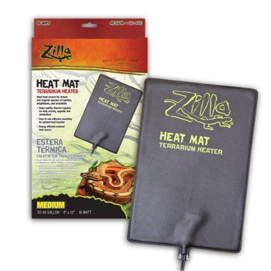 Zilla 24W Heat Mat Terrarium Heater for 30-40 Gallon Terrariums, 19" X 7"