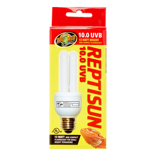 Zoomed Reptisun 10.0 UVB Mini Compact Fluorescent 13W Bulb Reptile Terrariums