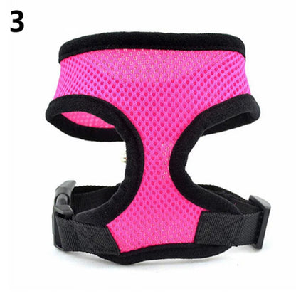 Breathable Small Pet Collar Mesh Dog Harness and Leash Set Cat Vest Harness for Chihuahua Puppy Pug Bulldog Cat Arnes Perro
