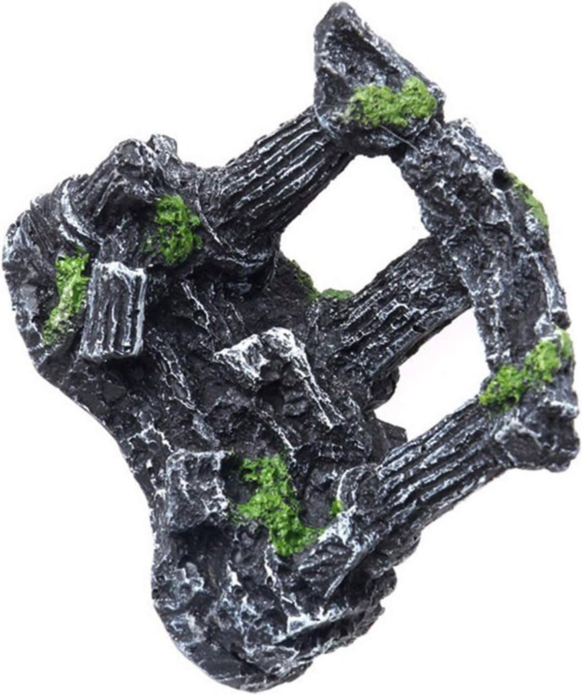 Aquarium Resin Decoration Roman Column Ruins Ornament Fish Tank Landscape Accessories Hideout Rocks for Small Turtles Fish Shrimps Amphibians Reptiles（3-Pillar）