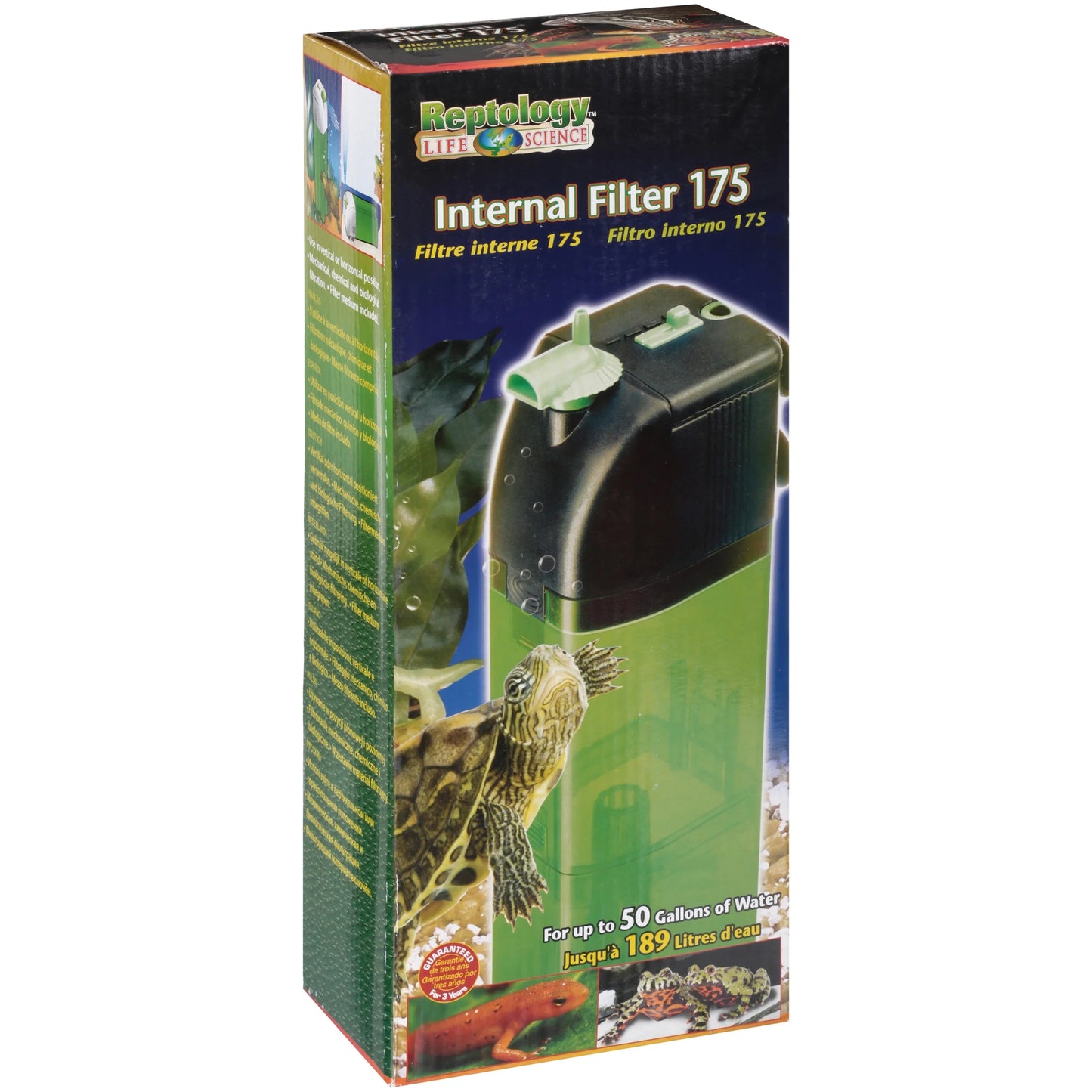 Reptology Aquarium Filter for Turtle Tanks and Reptile Terrariums – 175 GPH Adjustable