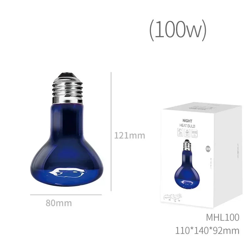 UVA+UVB Reptile Heating Lamp Turtle Basking UV Light Bulbs 35W-100W Snake Lizards Terrarium Temperature Controller Accessories