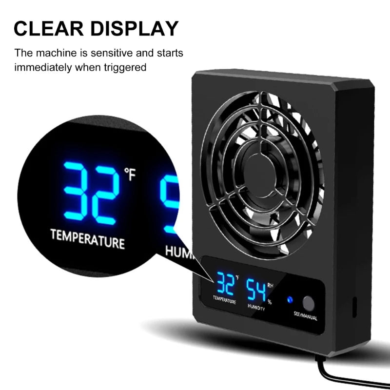 Terrariums Ventilator Cooling Fan Reptiles Tanks Hangable Air Coolers Automatic Terrariums Chiller Temperature Control Fan